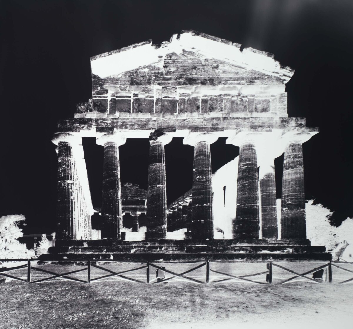 Vera Lutter Temple of Athena, Paestum, X: October 12, 2015